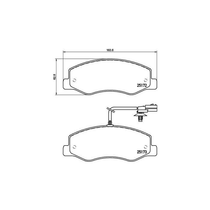 BREMBO Bremsbelagsatz, Scheibenbremse P68061