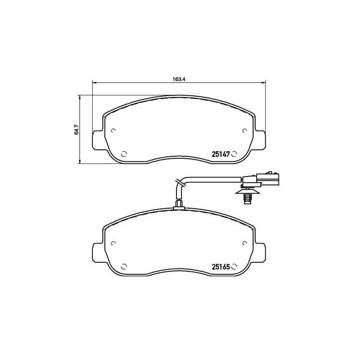 BREMBO Bremsbelagsatz, Scheibenbremse P68062