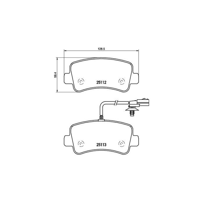 BREMBO Bremsbelagsatz, Scheibenbremse P68063