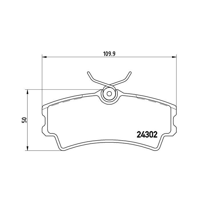 BREMBO Bremsbelagsatz, Scheibenbremse P72001