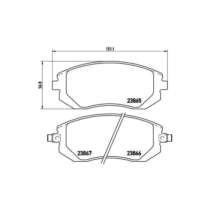 BREMBO Bremsbelagsatz, Scheibenbremse P78013