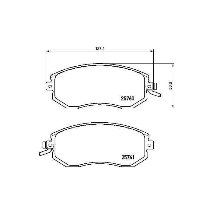 BREMBO Bremsbelagsatz, Scheibenbremse P78021