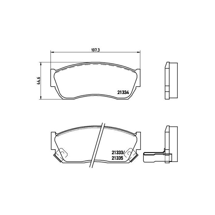 BREMBO Bremsbelagsatz, Scheibenbremse P79005