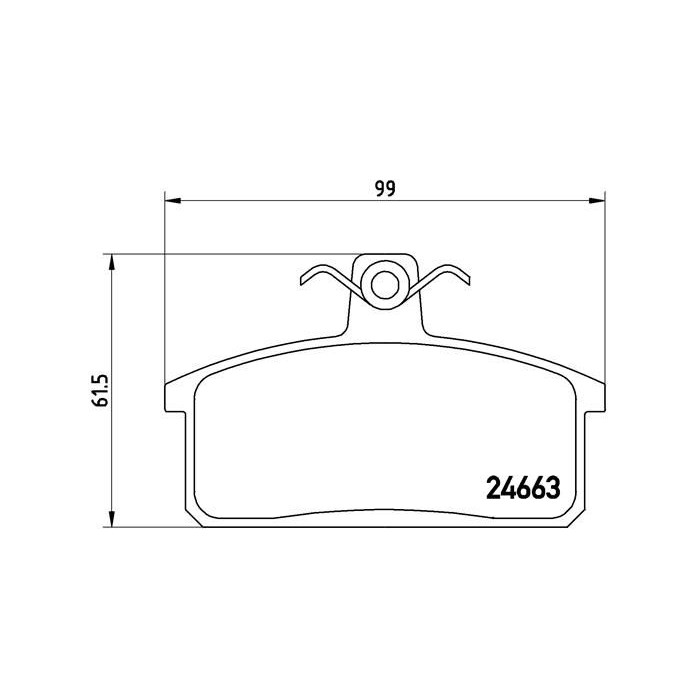 BREMBO Bremsbelagsatz, Scheibenbremse P79007