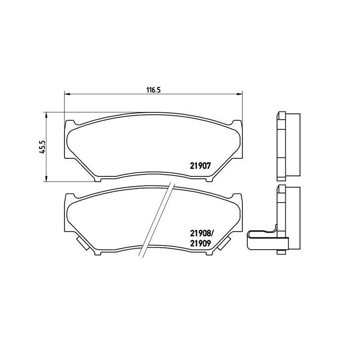 BREMBO Bremsbelagsatz, Scheibenbremse P79008