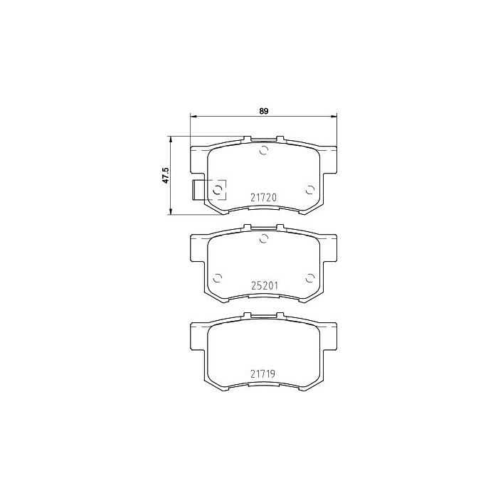 BREMBO Bremsbelagsatz, Scheibenbremse P79027