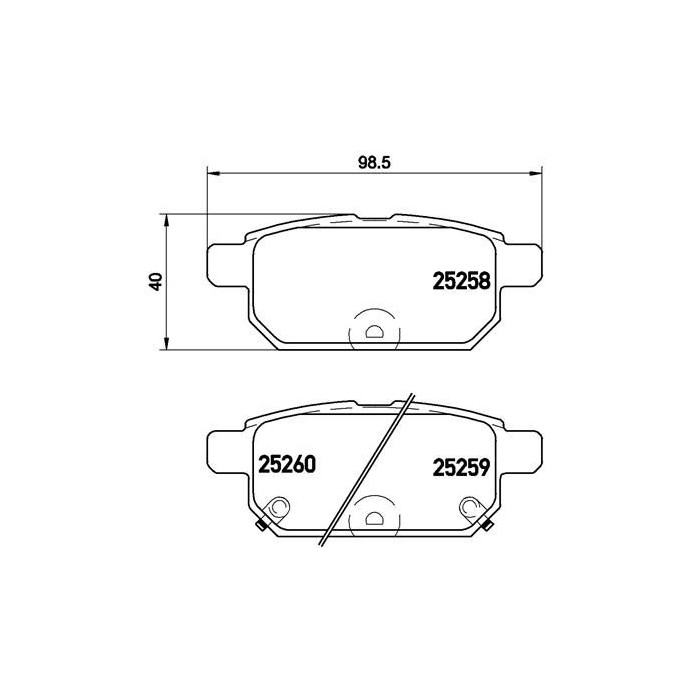 BREMBO Bremsbelagsatz, Scheibenbremse P79029