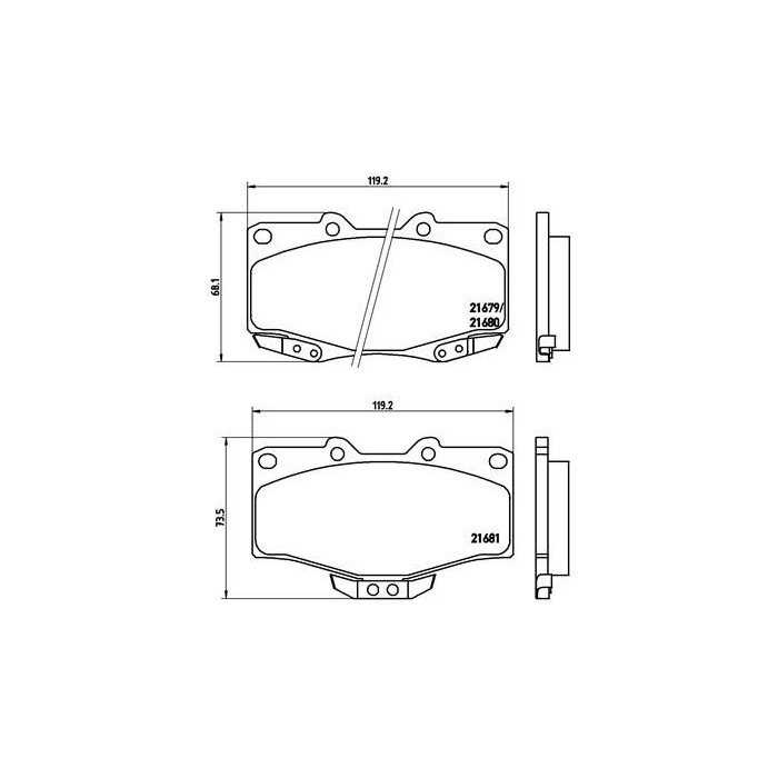 BREMBO Bremsbelagsatz, Scheibenbremse P83009