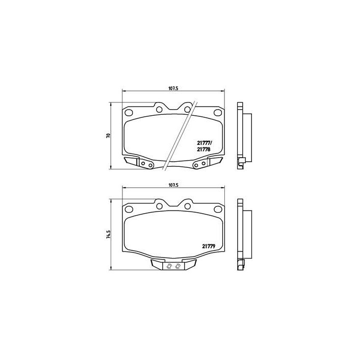 BREMBO Bremsbelagsatz, Scheibenbremse P83026