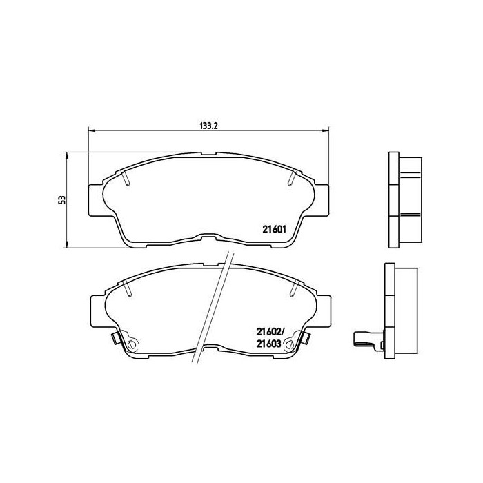 BREMBO Bremsbelagsatz, Scheibenbremse P83034