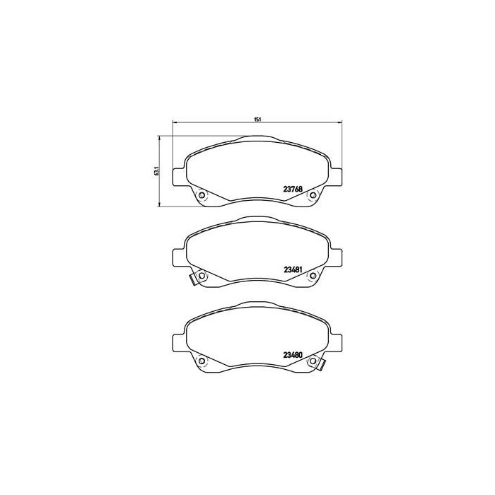 BREMBO Bremsbelagsatz, Scheibenbremse P83046