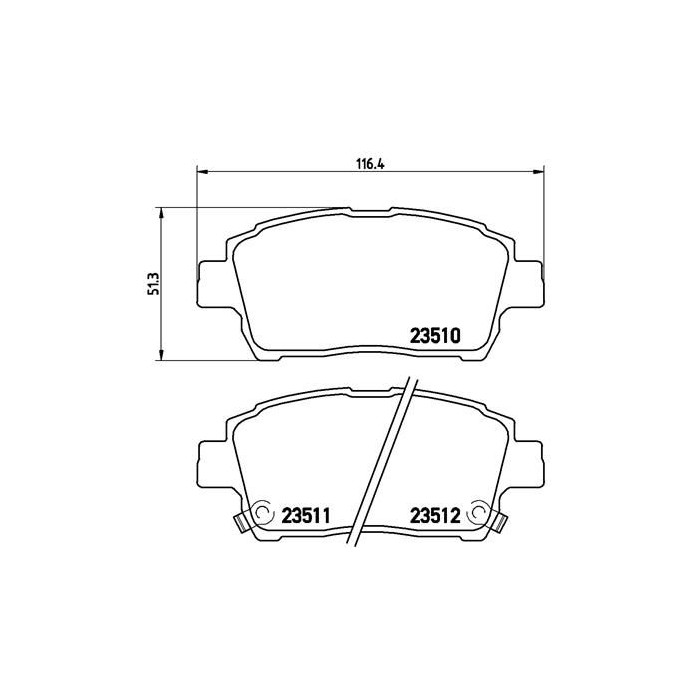 BREMBO Bremsbelagsatz, Scheibenbremse P83051