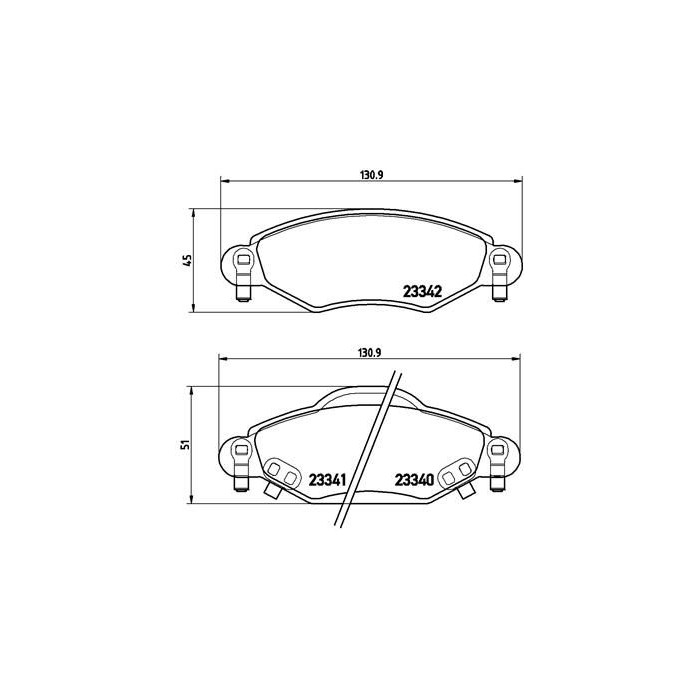 BREMBO Bremsbelagsatz, Scheibenbremse P83053