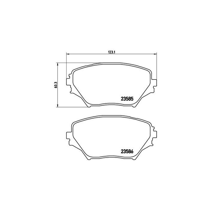 BREMBO Bremsbelagsatz, Scheibenbremse P83055