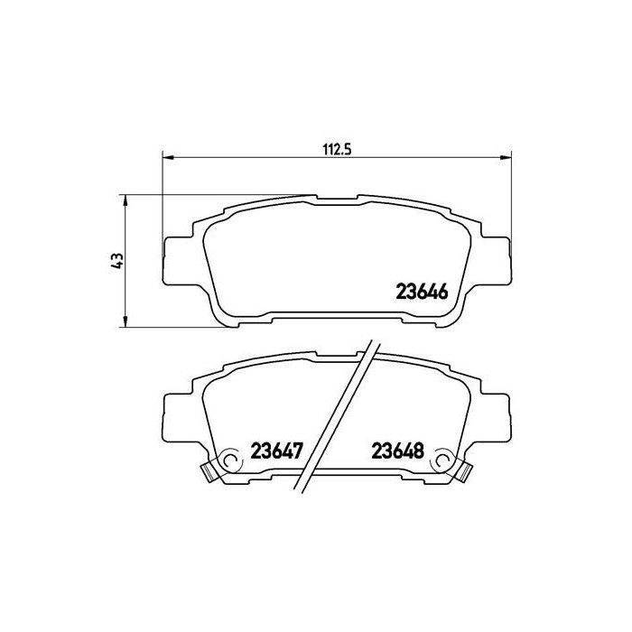 BREMBO Bremsbelagsatz, Scheibenbremse P83056