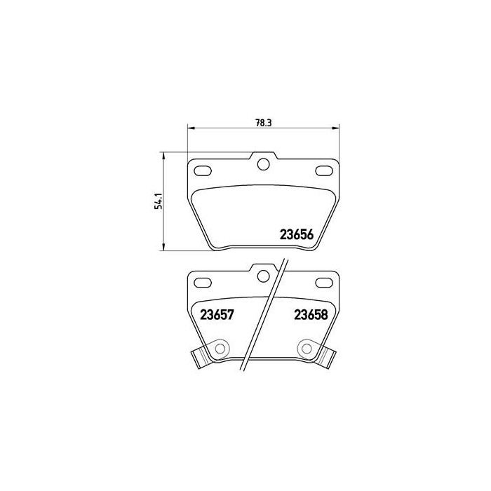 BREMBO Bremsbelagsatz, Scheibenbremse P83057