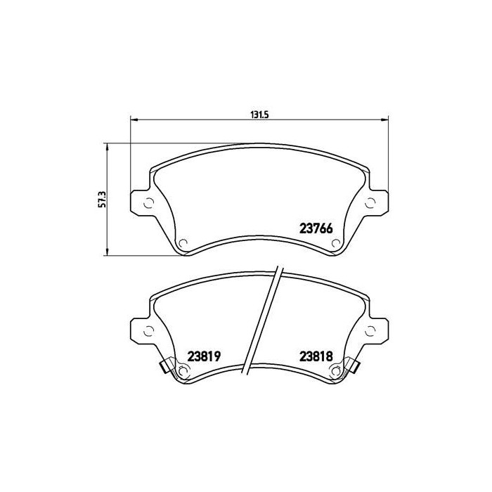 BREMBO Bremsbelagsatz, Scheibenbremse P83064