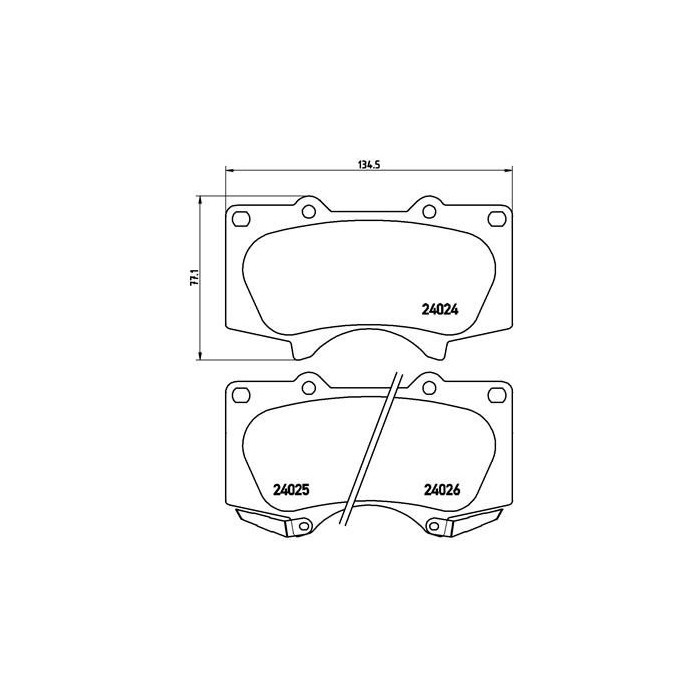 BREMBO Bremsbelagsatz, Scheibenbremse P83066