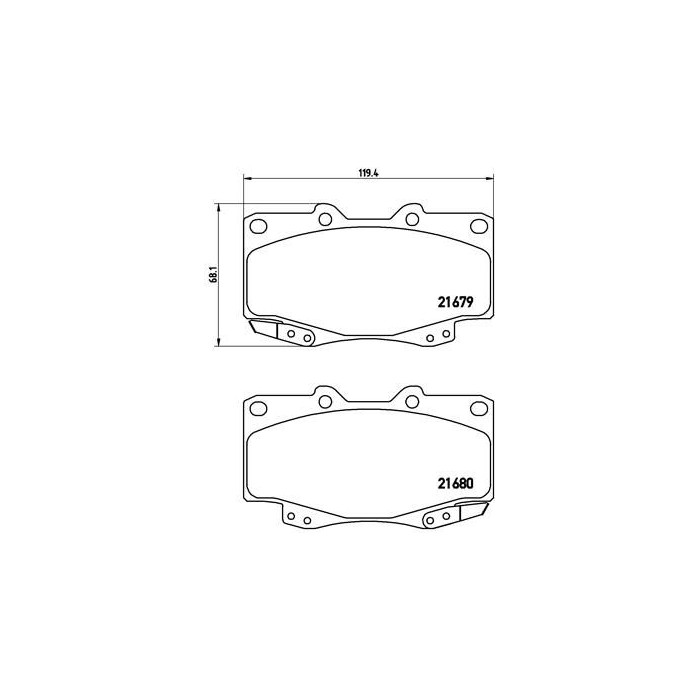 BREMBO Bremsbelagsatz, Scheibenbremse P83069