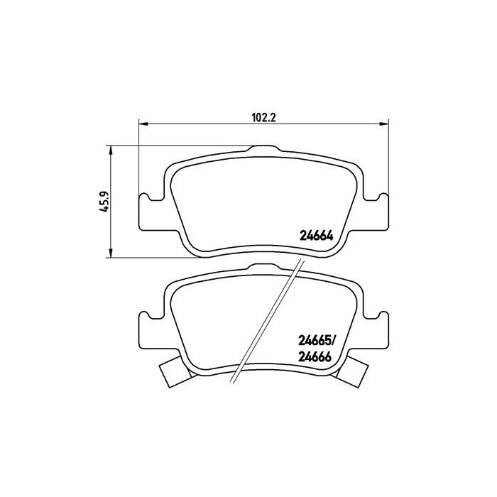 BREMBO Bremsbelagsatz, Scheibenbremse P83080