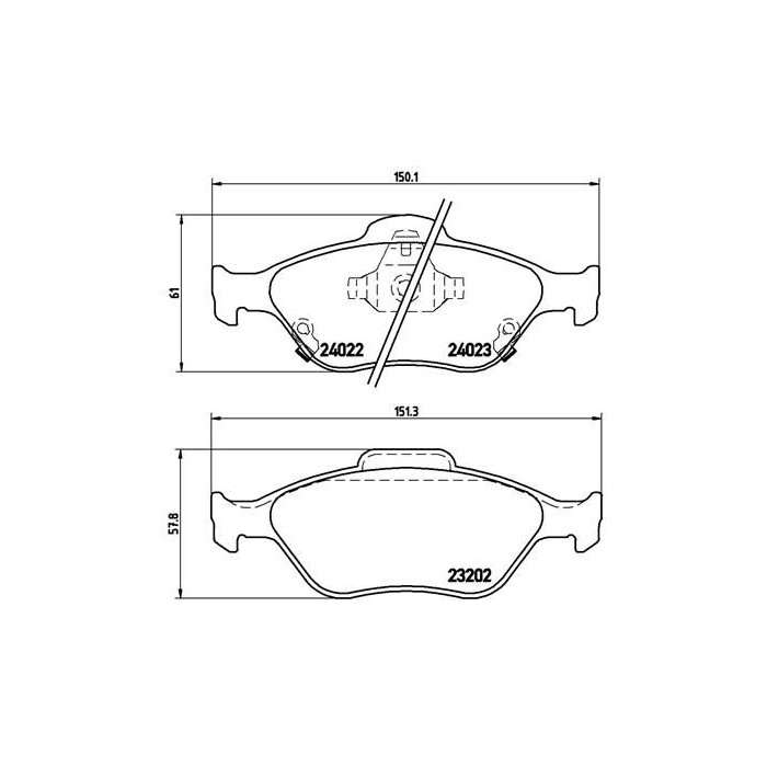 BREMBO Bremsbelagsatz, Scheibenbremse P83085