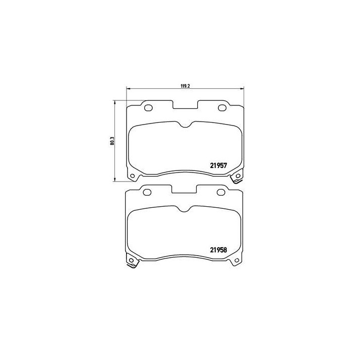 BREMBO Bremsbelagsatz, Scheibenbremse P83090
