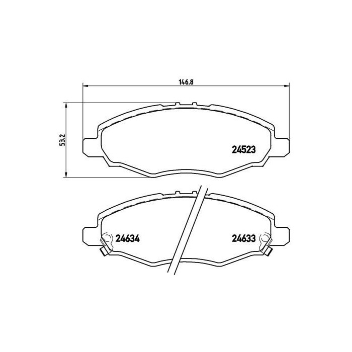 BREMBO Bremsbelagsatz, Scheibenbremse P83094