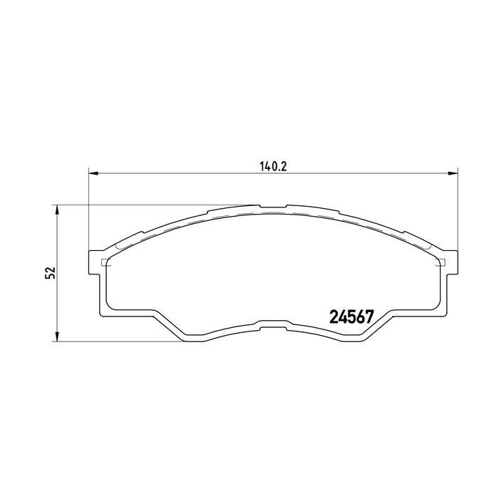 BREMBO Bremsbelagsatz, Scheibenbremse P83096