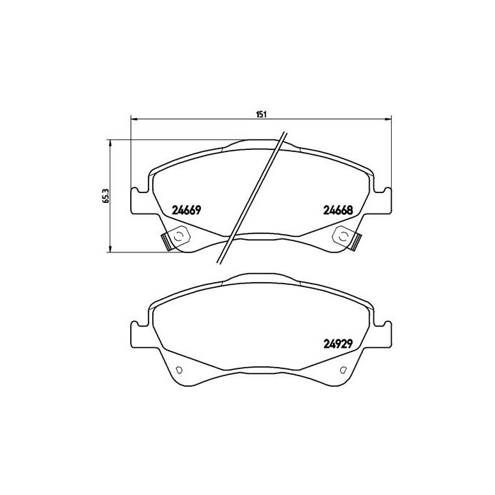 BREMBO Bremsbelagsatz, Scheibenbremse P83109