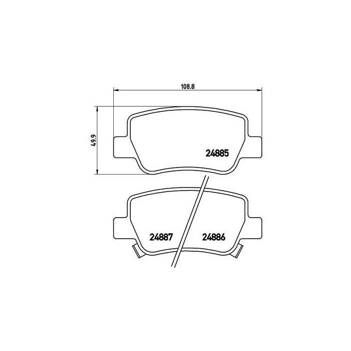 BREMBO Bremsbelagsatz, Scheibenbremse P83112