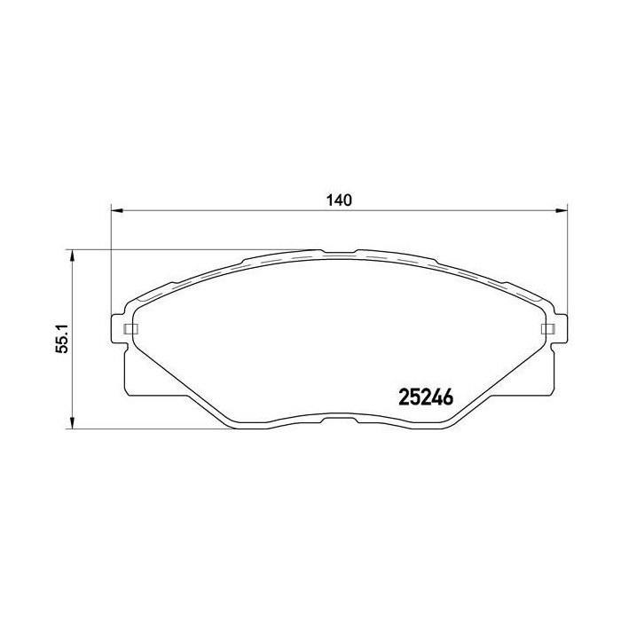 BREMBO Bremsbelagsatz, Scheibenbremse P83137