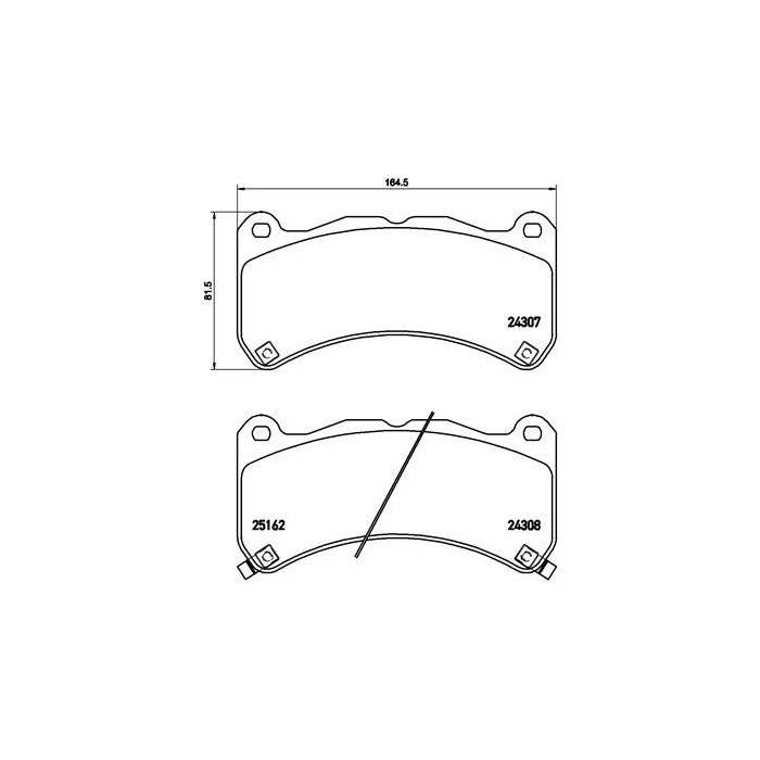 BREMBO Bremsbelagsatz, Scheibenbremse P83146