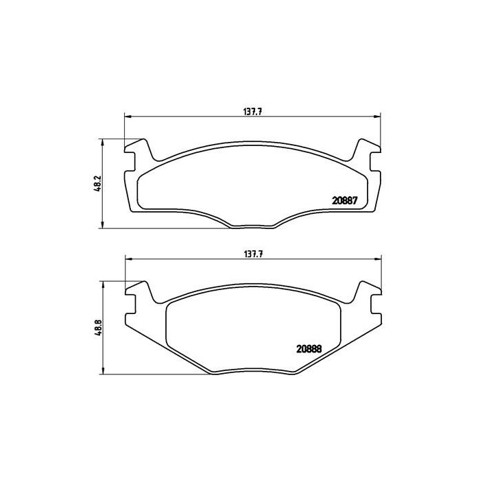 BREMBO Bremsbelagsatz, Scheibenbremse P85024