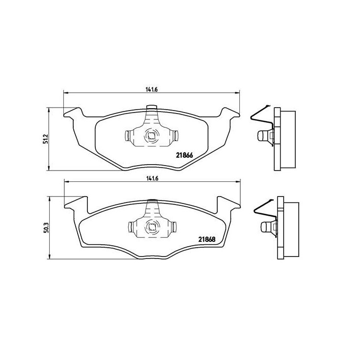 BREMBO Bremsbelagsatz, Scheibenbremse P85031