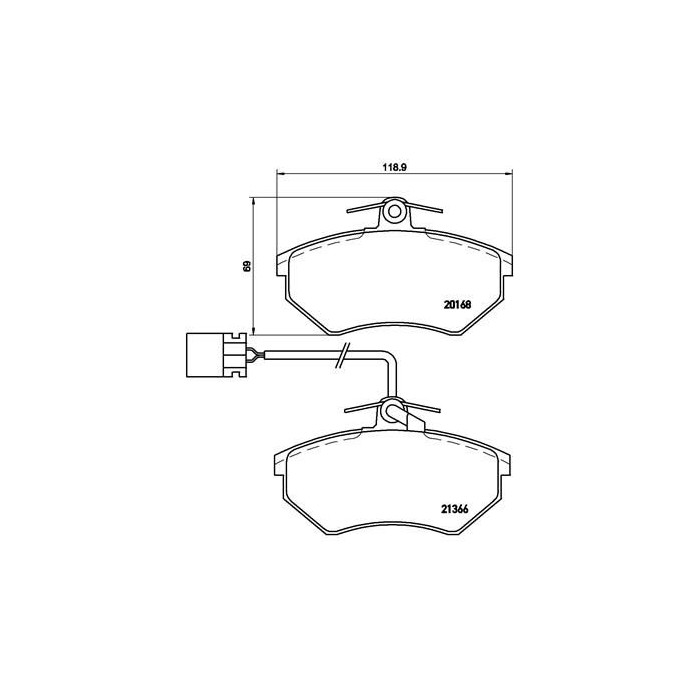 BREMBO Bremsbelagsatz, Scheibenbremse P85034