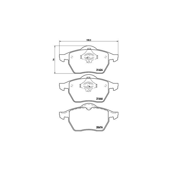 BREMBO BREMSBELÄGE, RICHTUNGSGEBUNDEN Bremsbelagsatz, Scheibenbremse P85036