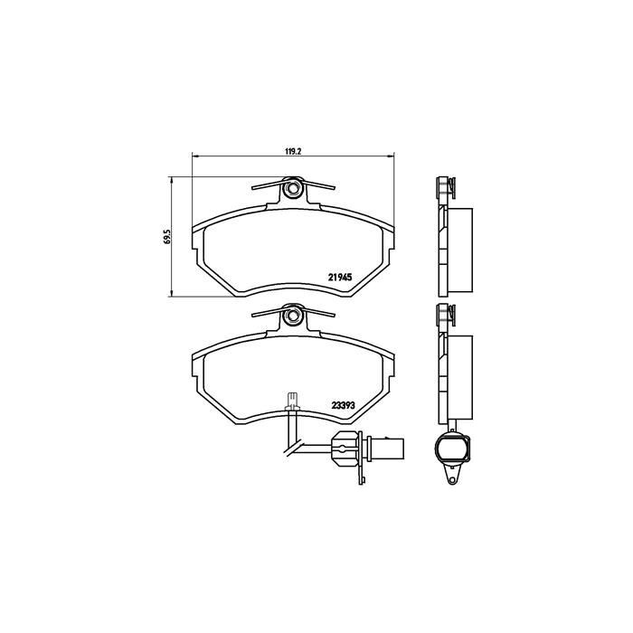 BREMBO Bremsbelagsatz, Scheibenbremse P85044