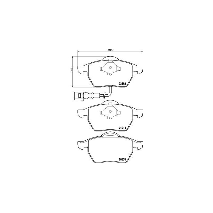 BREMBO Bremsbelagsatz, Scheibenbremse P85045