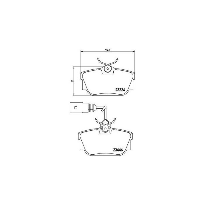 BREMBO Bremsbelagsatz, Scheibenbremse P85046