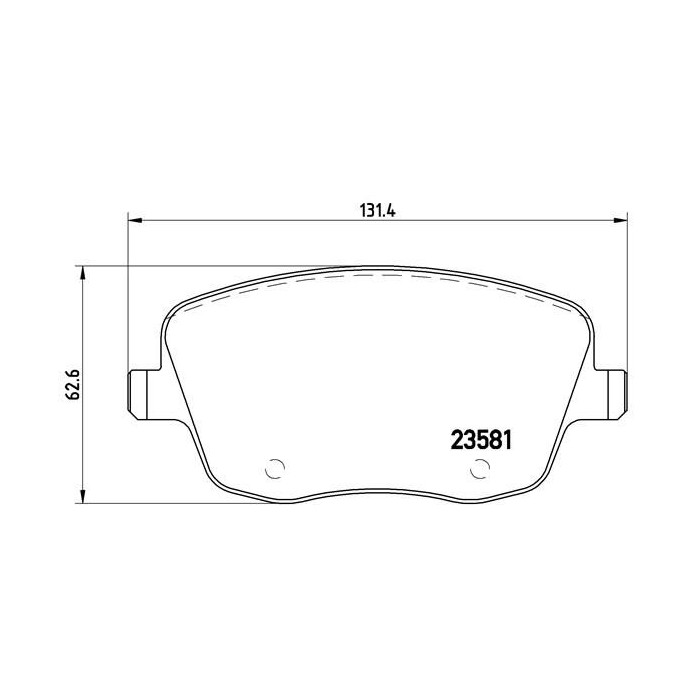 BREMBO Bremsbelagsatz, Scheibenbremse P85057