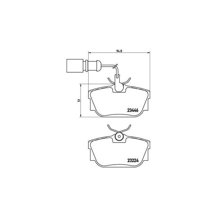 BREMBO Bremsbelagsatz, Scheibenbremse P85059