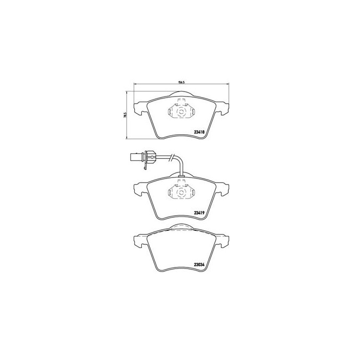 BREMBO BREMSBELÄGE, RICHTUNGSGEBUNDEN Bremsbelagsatz, Scheibenbremse P85062