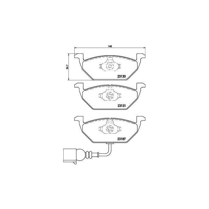 BREMBO Bremsbelagsatz, Scheibenbremse P85072