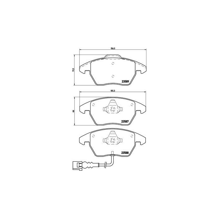 BREMBO Bremsbelagsatz, Scheibenbremse P85075