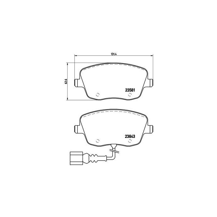 BREMBO Bremsbelagsatz, Scheibenbremse P85077