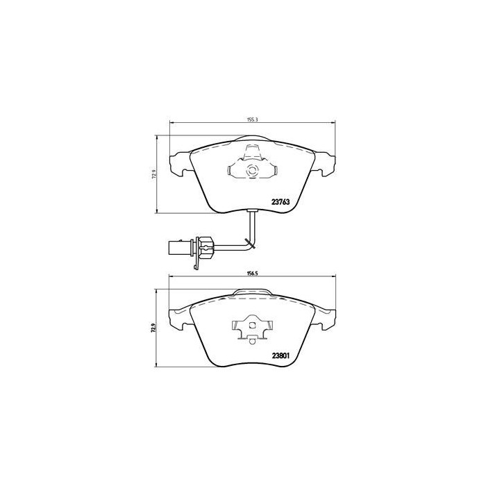 BREMBO Bremsbelagsatz, Scheibenbremse P85084