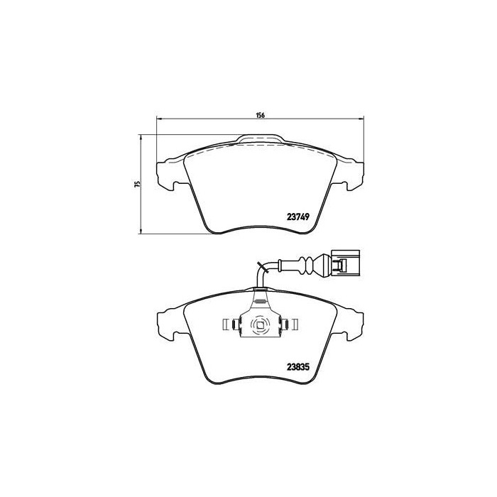 BREMBO Bremsbelagsatz, Scheibenbremse P85090