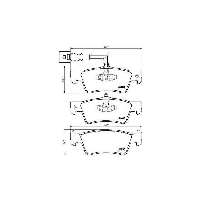 BREMBO Bremsbelagsatz, Scheibenbremse P85091