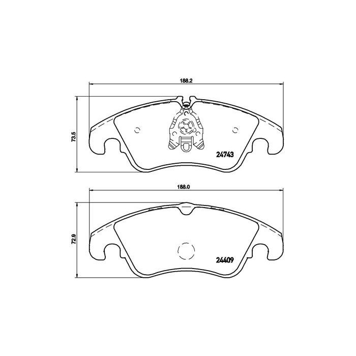BREMBO Bremsbelagsatz, Scheibenbremse P85098