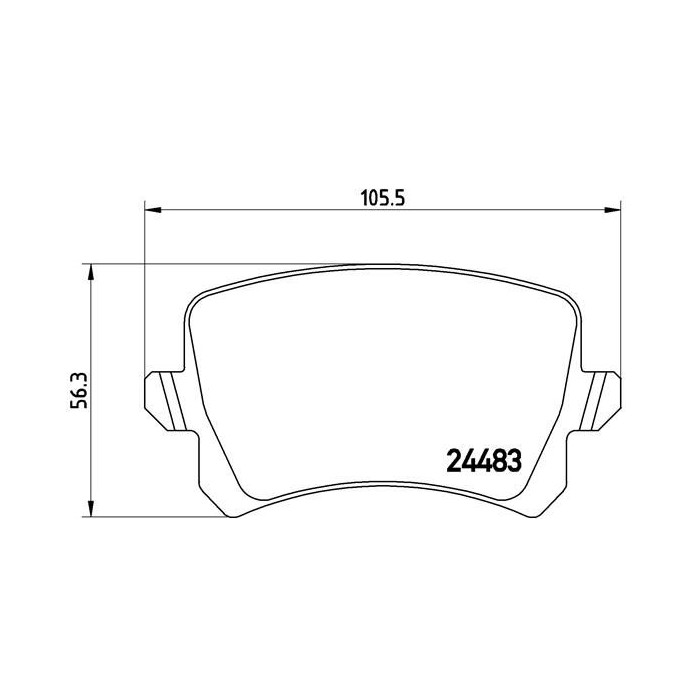 BREMBO Bremsbelagsatz, Scheibenbremse P85108